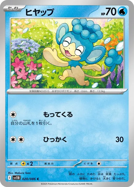 Panpour, Pokémon card SV11B 020 — Black Bolt set