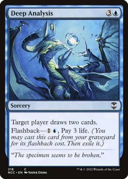 Deep Analysis, Magic card NCC 218 — New Capenna Commander set