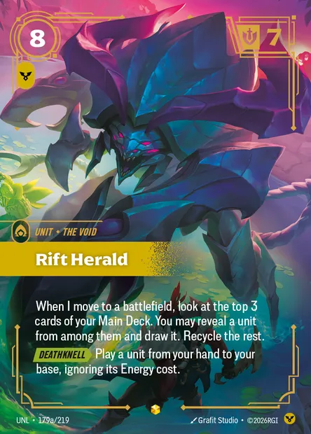 Rift Herald, carte Riftbound UNL 179a — extension Unleashed