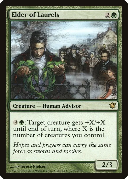 Elder of Laurels, Magic card ISD 177 — Innistrad set