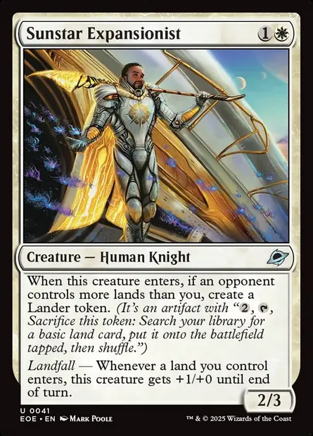 Sunstar Expansionist, Magic card EOE 41 — Edge of Eternities set