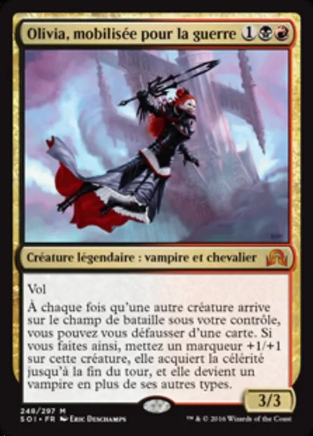 Olivia, mobilisée pour la guerre, carte Magic SOI 248 — extension Ténèbres sur Innistrad