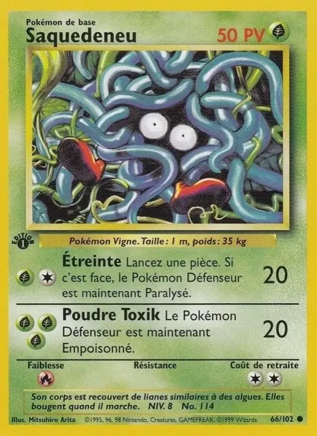 Saquedeneu, carte Pokémon BS 66 — extension Set de Base