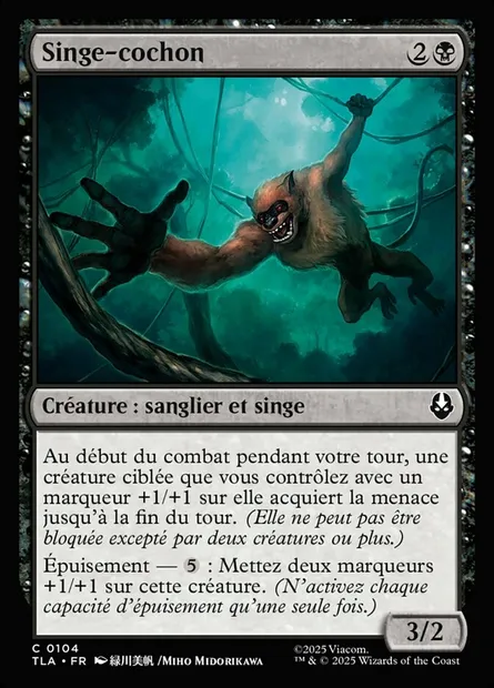 Singe-cochon, carte Magic TLA 104 — extension Avatar: The Last Airbender