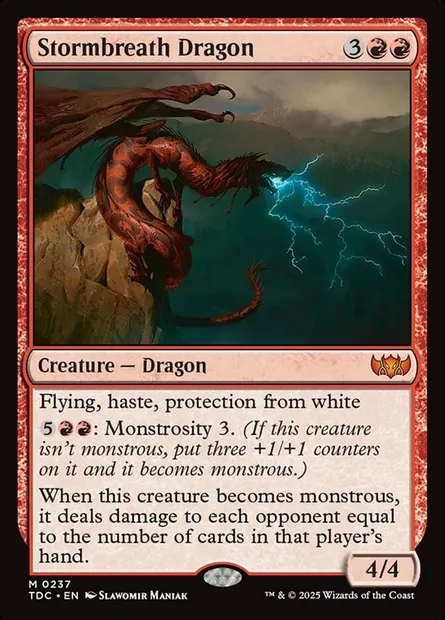 Stormbreath Dragon, Magic card TDC 237 — Tarkir: Dragonstorm Commander set