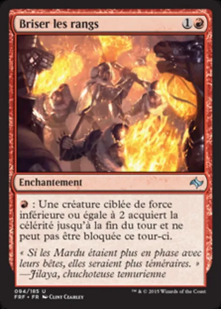Briser les rangs, carte Magic FRF 94 — extension Destin reforgé