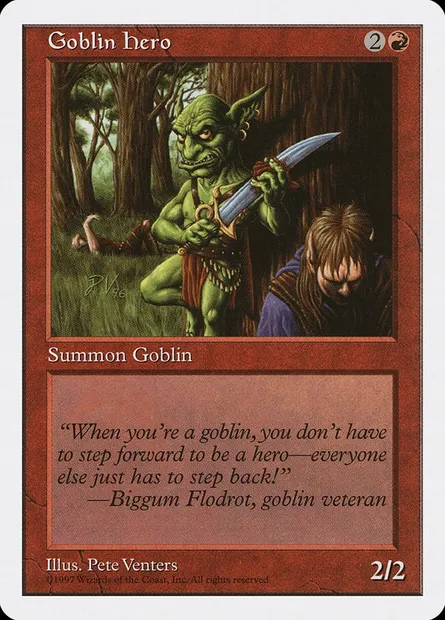 Heros gobelin, carte Magic 5ED 235 — extension Cinquième Edition