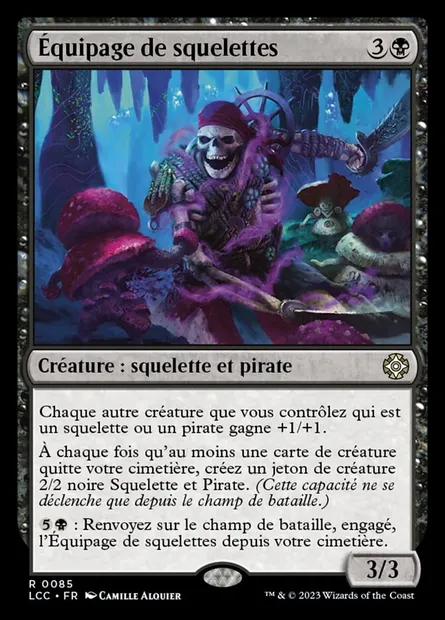 Équipage de squelettes, carte Magic LCC 85 — extension The Lost Caverns of Ixalan Commander