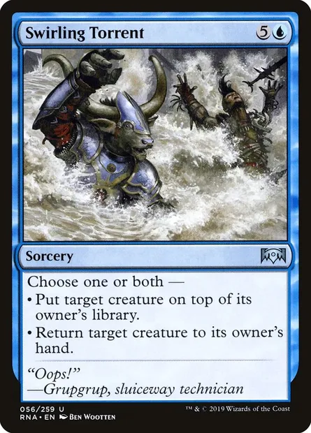 Swirling Torrent, Magic card RNA 56 — Ravnica Allegiance set