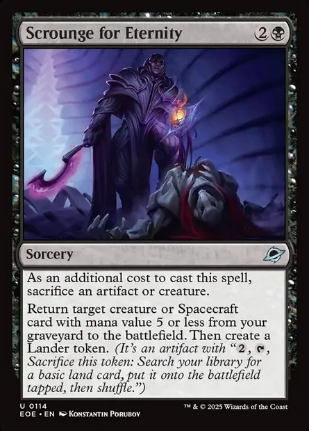 Scrounge for Eternity, Magic card EOE 114 — Edge of Eternities set