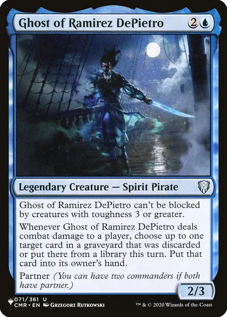 Ghost of Ramirez DePietro, Magic card PLST CMR-71 — The List set