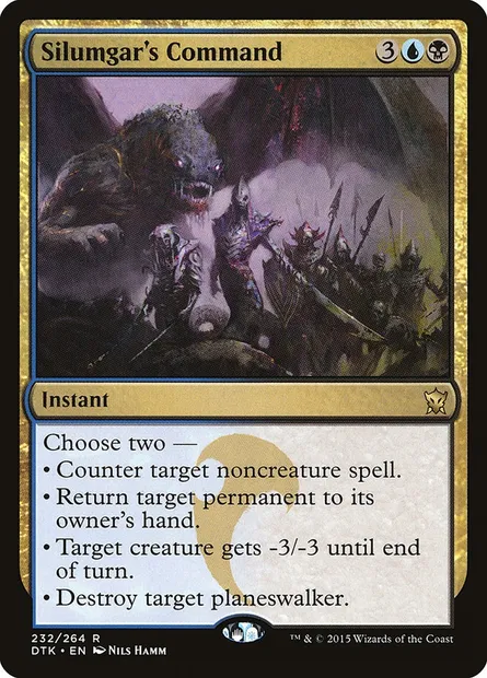 Silumgar's Command, Magic card DTK 232 — Dragons of Tarkir set