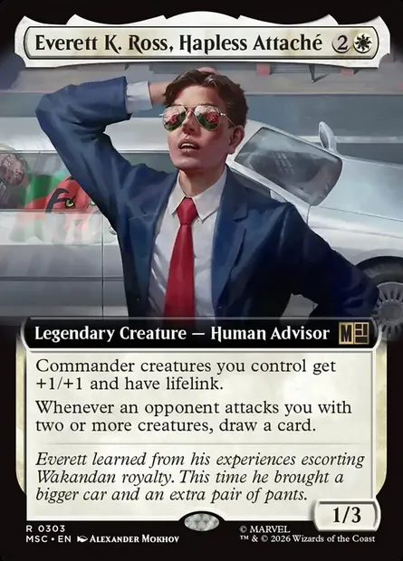 Everett K. Ross, Hapless Attaché, Magic card MSC 303 — Marvel Super Heroes Commander set