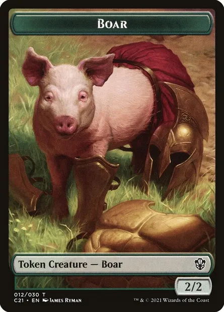 Boar, Magic card TC21 12 — Commander 2021 Tokens set