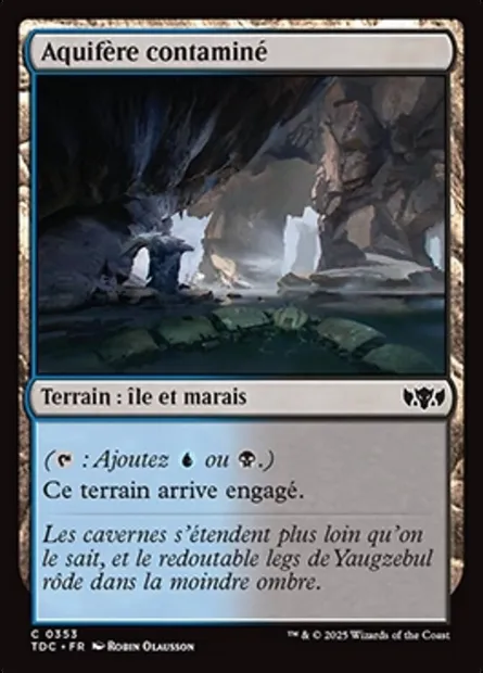 Aquifère contaminé, carte Magic TDC 353 — extension Tarkir: Dragonstorm Commander