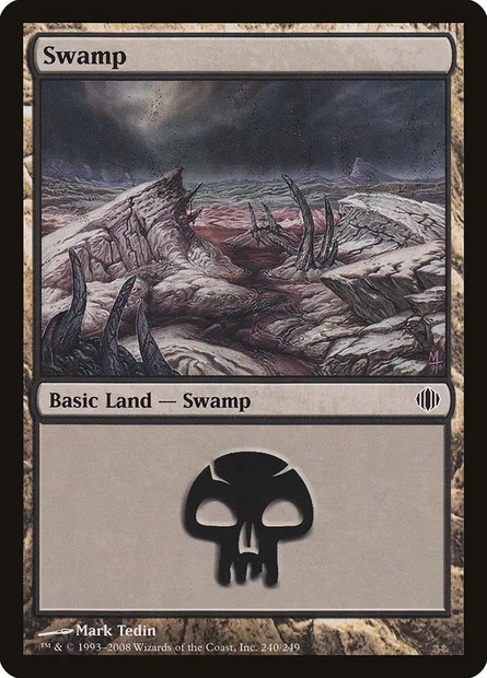 Swamp, Magic card ALA 240 — Shards of Alara set