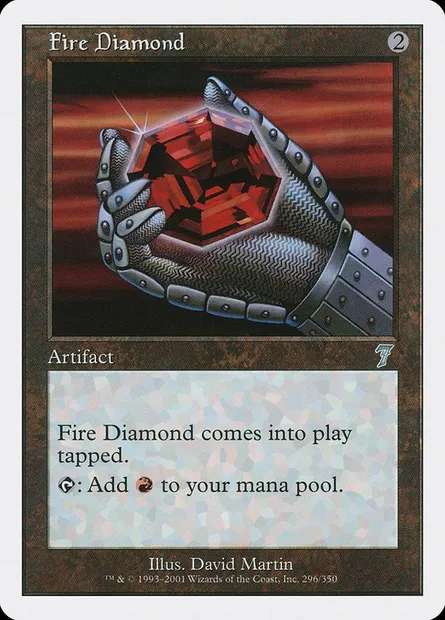 Diamant du feu, carte Magic 7ED 296 — extension Septième Edition