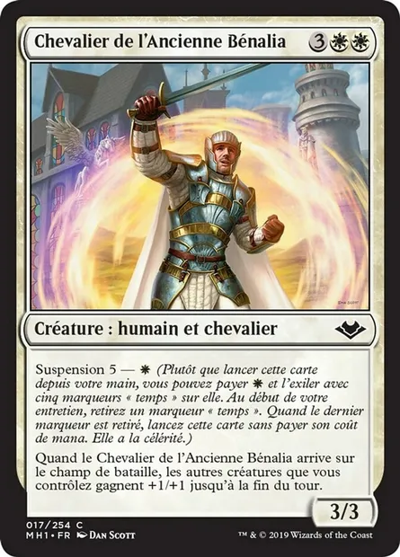 Chevalier de l'Ancienne Bénalia, carte Magic MH1 17 — extension Horizons du Modern