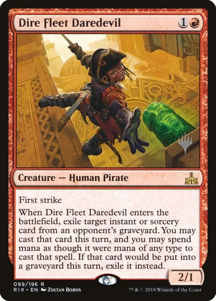 Dire Fleet Daredevil, Magic card PRIX 99p — Rivals of Ixalan Promos set