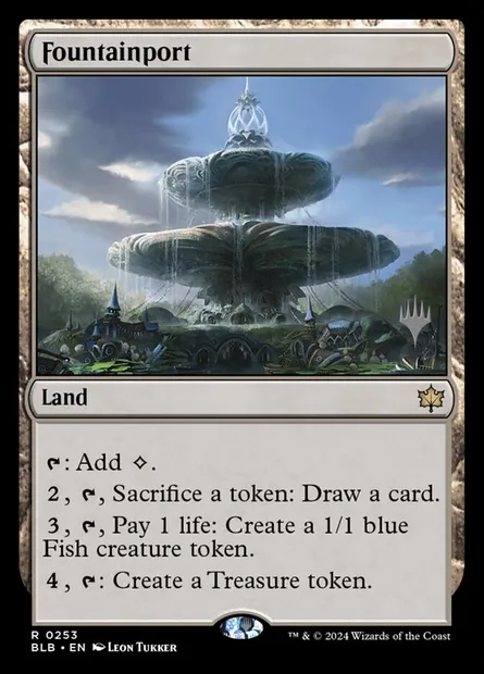 Port-Fontaine, carte Magic PBLB 253p — extension Bloomburrow Promos