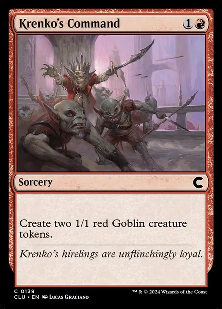 Krenko's Command, Magic card CLU 139 — Ravnica: Clue Edition set