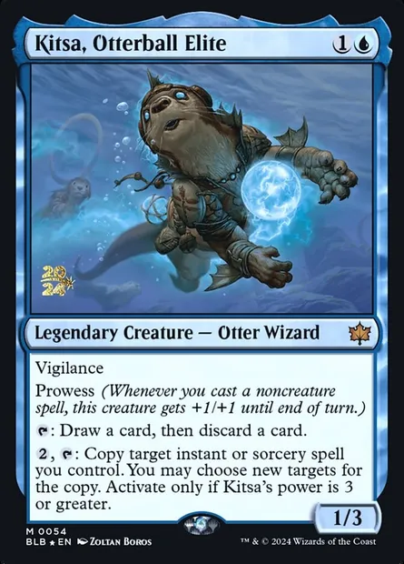 Kitsa, Otterball Elite, Magic card PBLB 54s — Bloomburrow Promos set