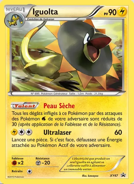 Iguolta, carte Pokémon XY 47 — extension Promo XY