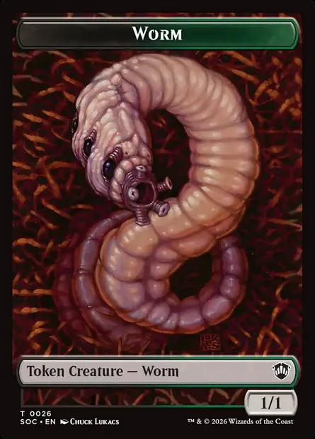 Worm, Magic card TSOC 26 — Secrets of Strixhaven Commander Tokens set