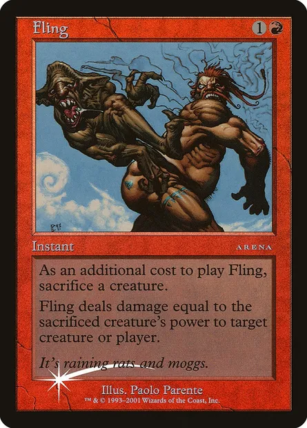 Fling, Magic card PAL01 6 — Arena League 2001 set