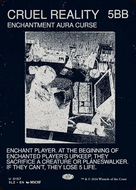 CRUEL REALITY, Magic card SLZ 157 — The Zeta Set set