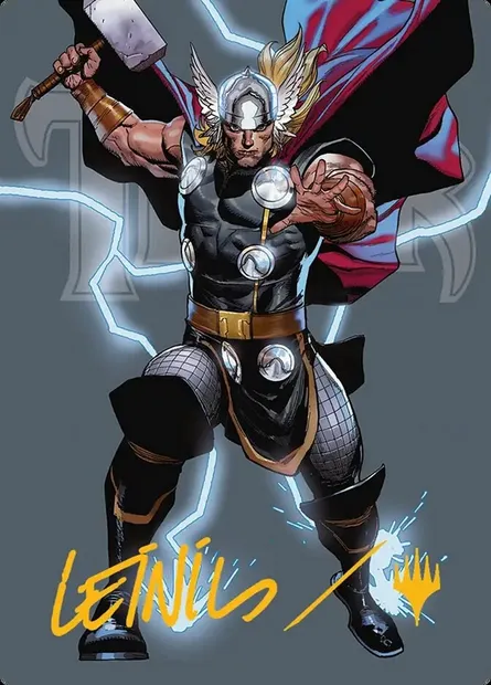 Thor, God of Thunder // Thor, God of Thunder, Magic card AMSH 26 — Marvel Super Heroes Art Series set