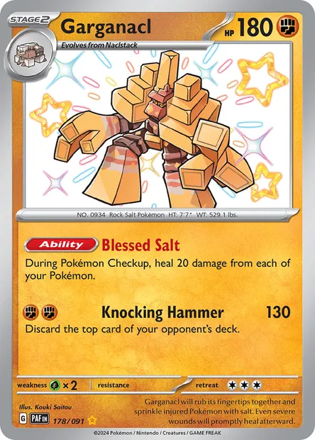 Garganacl, Pokémon card PAF 178 — Paldean Fates set
