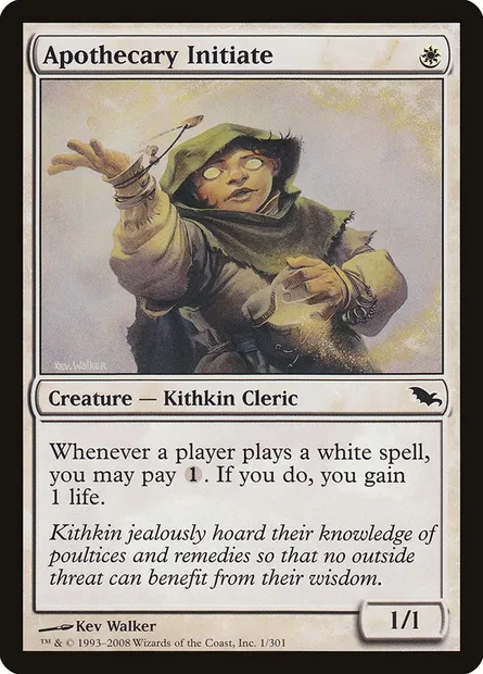 Apothecary Initiate, Magic card SHM 1 — Shadowmoor set