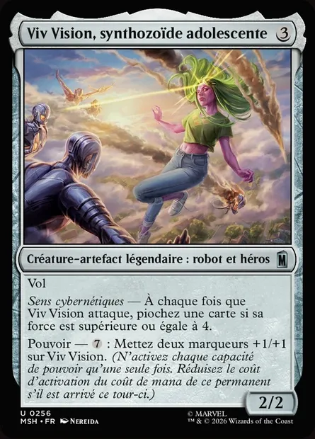 Viv Vision, synthozoïde adolescente, carte Magic MSH 256 — extension Marvel Super Heroes