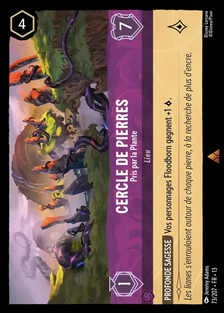 Cercle de pierres - Pris par la Plante, carte Disney Lorcana CH13-073 — extension Invasion Epineuse!