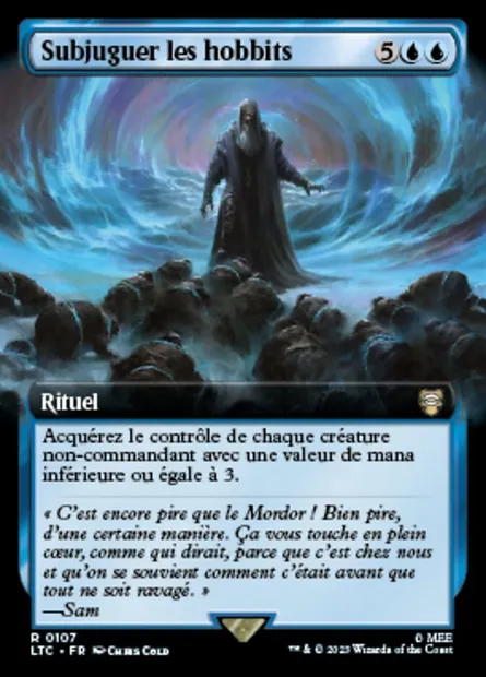 Subjuguer les hobbits, carte Magic LTC 107 — extension Tales of Middle-earth Commander