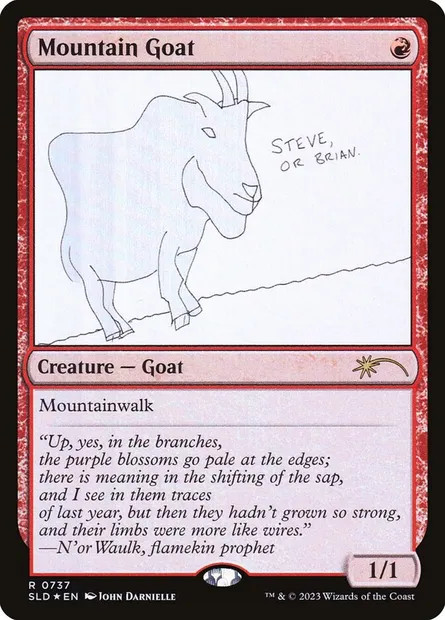 Mountain Goat, Magic card SLD 737 — Secret Lair Drop set