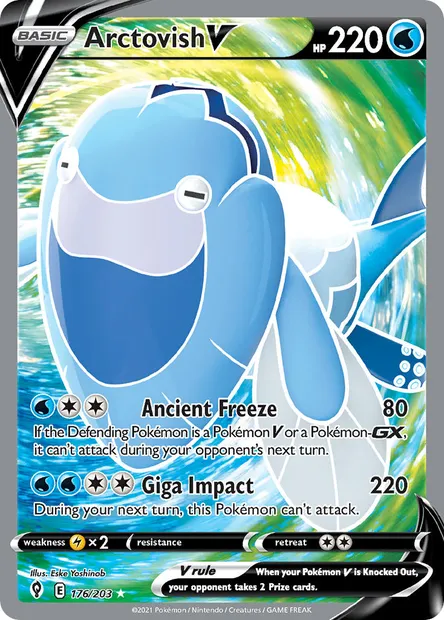 Arctovish V, Pokémon card EVS 176 — Evolving Skies set