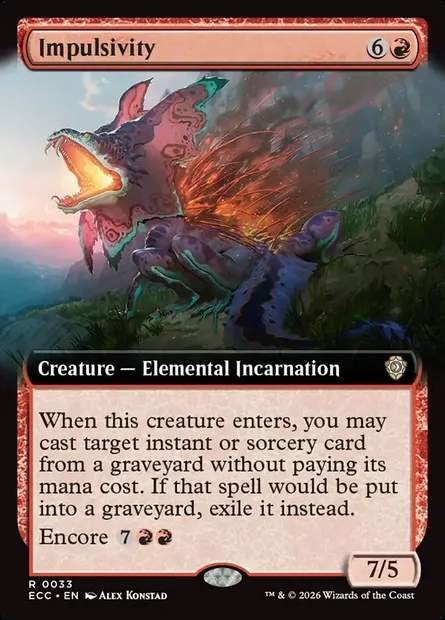 Impulsivity, Magic card ECC 33 — Lorwyn Eclipsed Commander set