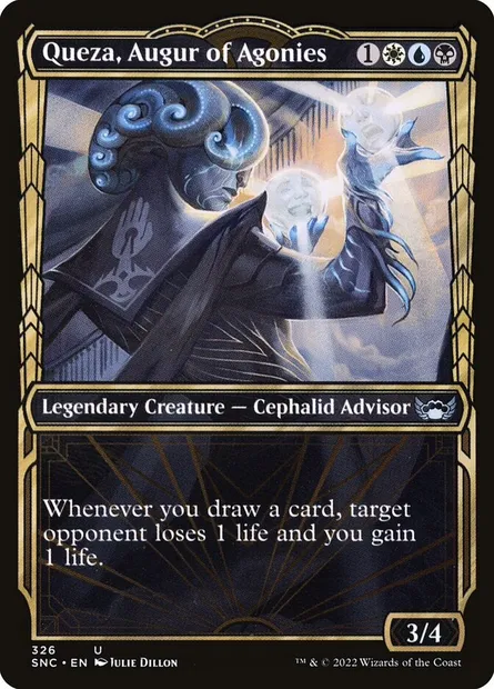 Queza, Augur of Agonies, Magic card SNC 326 — Streets of New Capenna set