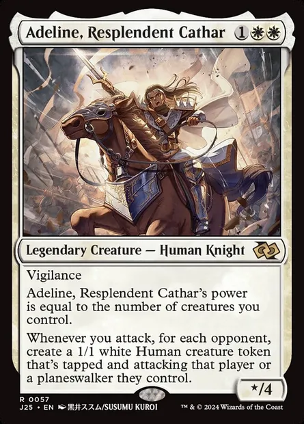Adeline, Resplendent Cathar, Magic card J25 57 — Foundations Jumpstart set