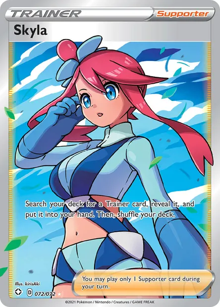 Skyla, Pokémon card SHF 72 — Shining Fates set