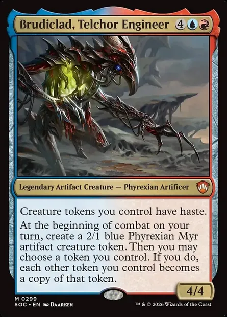 Brudiclad, Telchor Engineer, Magic card SOC 299 — Secrets of Strixhaven Commander set