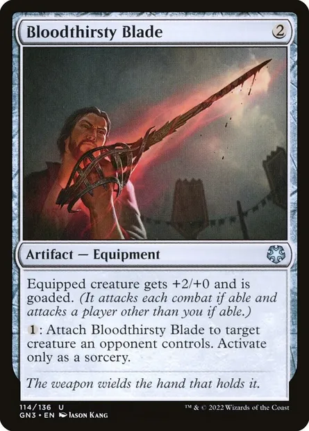 Bloodthirsty Blade, Magic card GN3 114 — Game Night: Free-for-All set