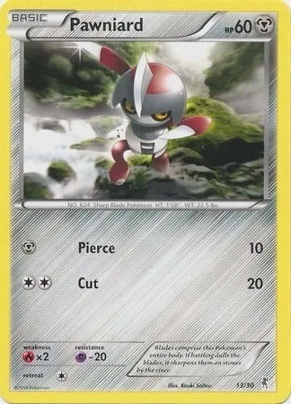 Pawniard, Pokémon card TK7A 013 — XY Trainer Kit: Bisharp set