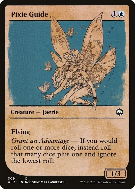 Pixie Guide, Magic card AFR 309 — Adventures in the Forgotten Realms set