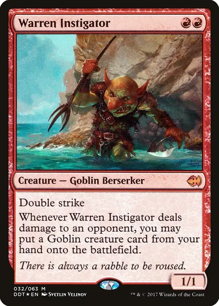 Warren Instigator, Magic card DDT 32 — Duel Decks: Merfolk vs. Goblins set