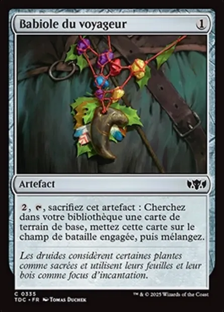 Babiole du voyageur, carte Magic TDC 335 — extension Tarkir: Dragonstorm Commander