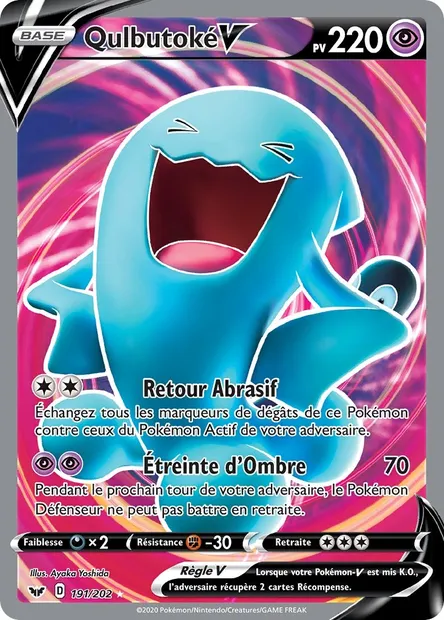 Qulbutoké V, carte Pokémon SSH 191 — extension Épée et Bouclier