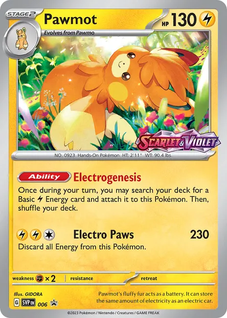 Pawmot, Pokémon card PR-SV 006 — SVP Black Star Promos set